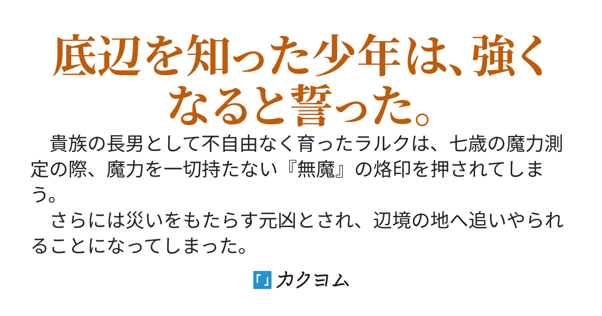 『無魔』のレッテルを貼られた元貴族の少年。追いやられた辺境の地で最強の加護魔術師となる。