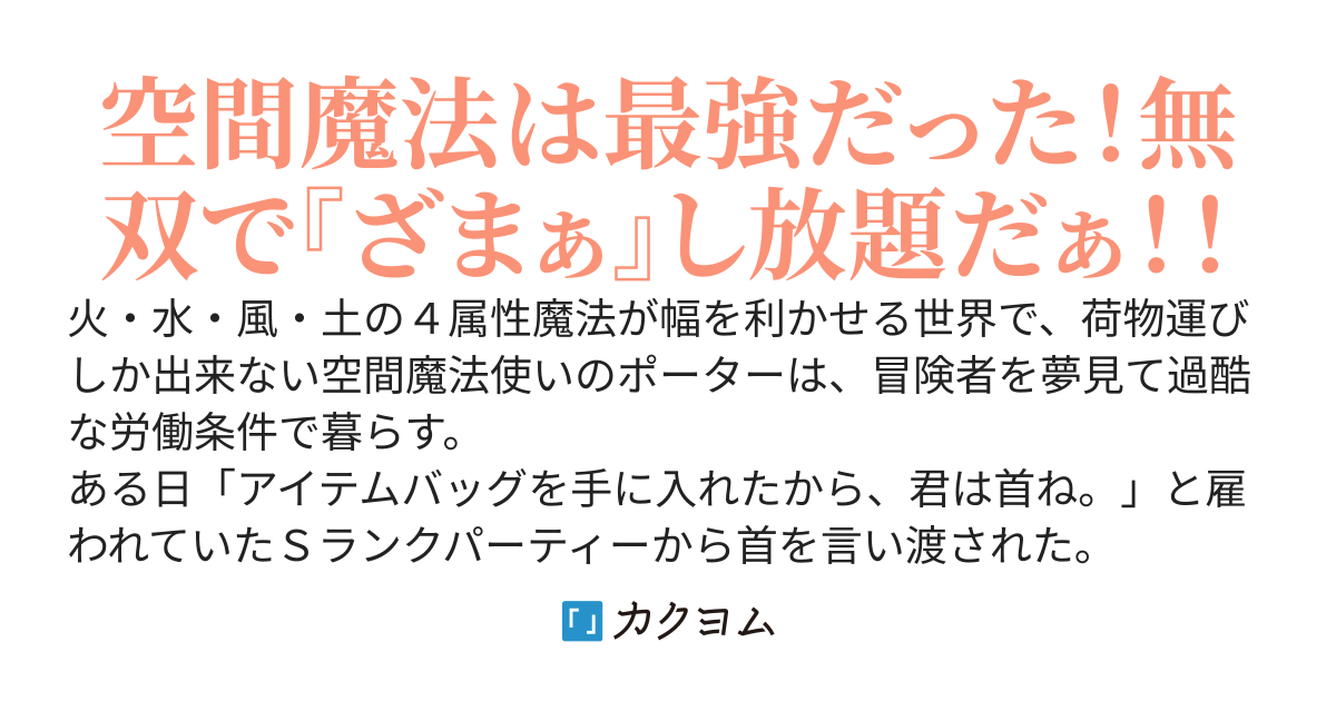 Ｓランクパーティーに捨てられたポーターは実は最強の空間魔法使いだった。～虐げられた世界に復讐して『ざまぁ』するんだぁ！～