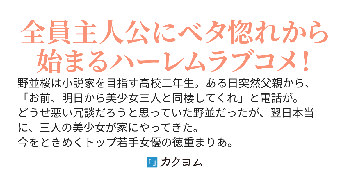 親の命令で美少女三人と同棲することになりました。