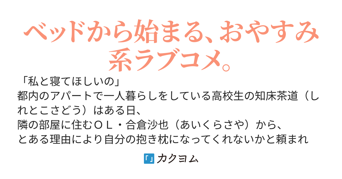 毎晩、お隣のＯＬお姉さんの抱き枕にされています。