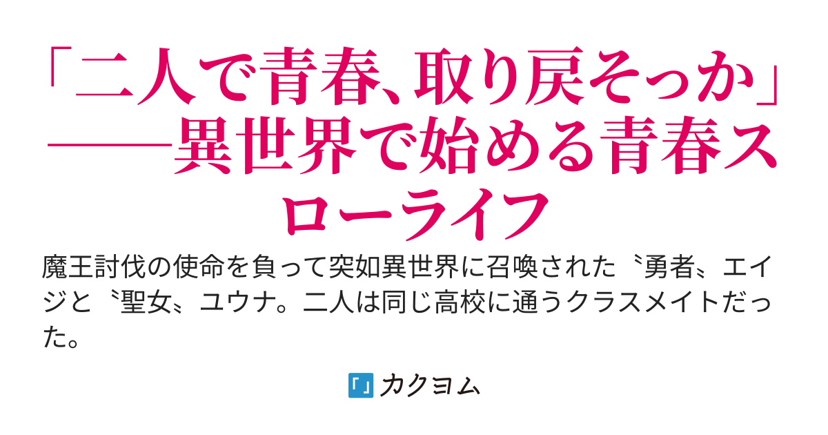 魔王討伐後に目指す青春スローライフ ～君との青春を異世界で～