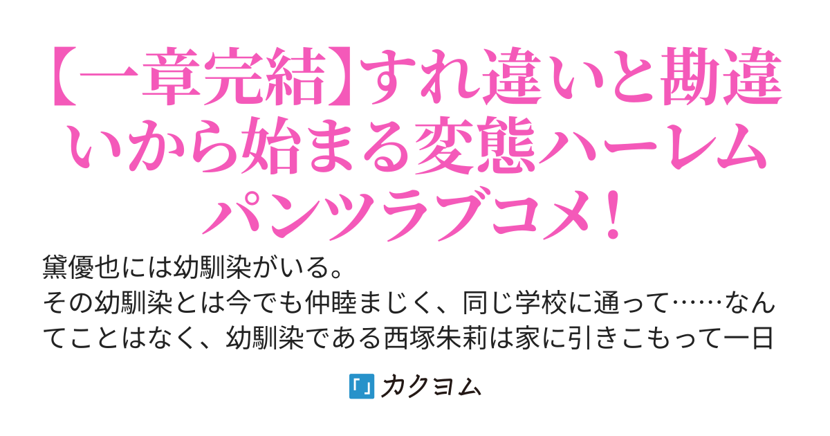 【一章完結】 エロゲ大好き変態引きこもり幼馴染と毎日放課後に会っていたら、なぜか美少女たちのパンツが集まってくるようになった～俺は変態じゃないんだ！　見せるな脱ぐな、俺のを履くな！！！～