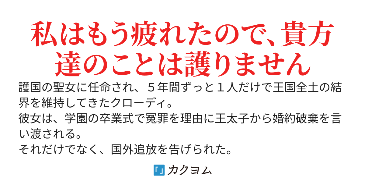 追放された聖女のお話～私はもう貴方達のことは護りません～