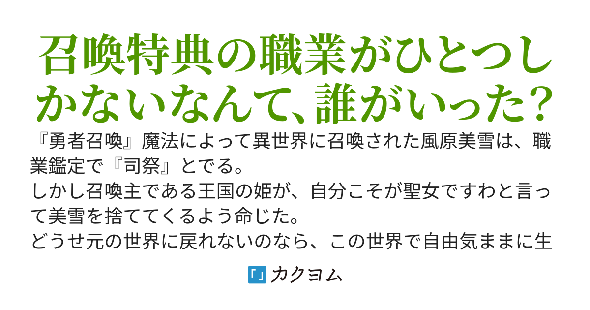勇者召喚で司祭枠として召喚されましたが、聖女はいらないと捨てられたので自由気ままに人助けしようと思います。