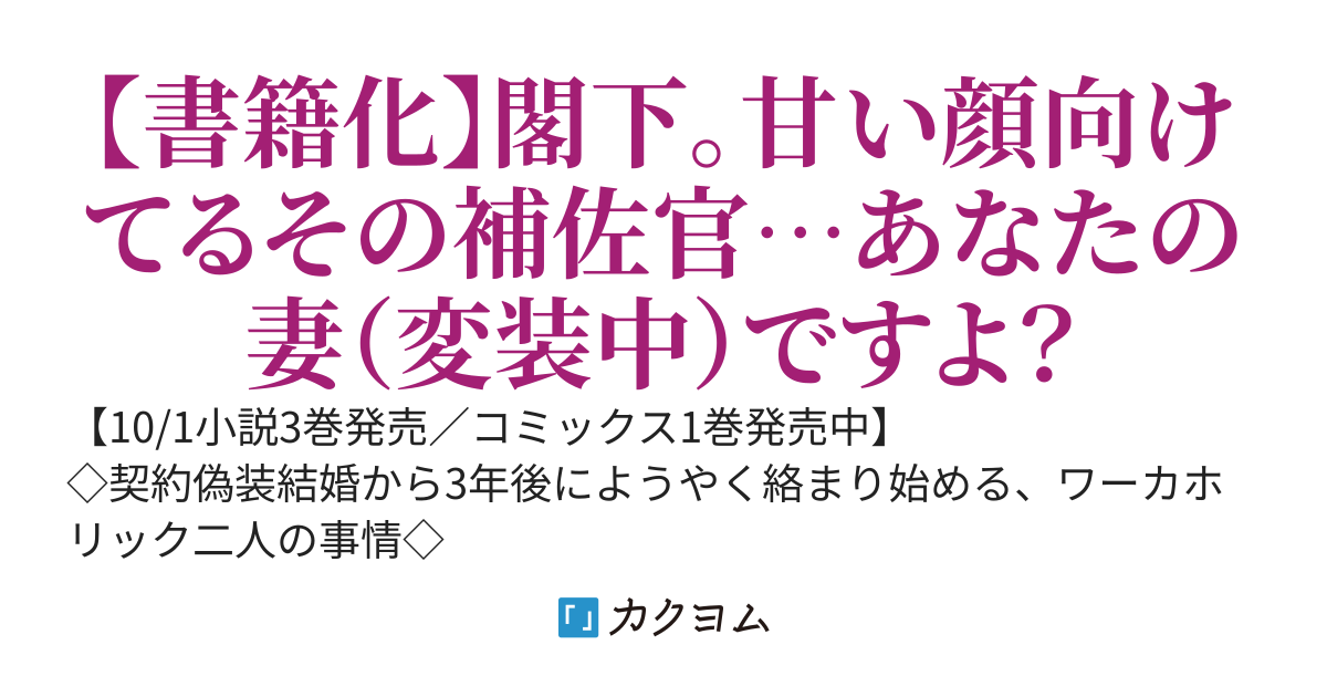 【10/1小説3巻】契約婚した相手が鬼宰相でしたが、この度宰相室専任補佐官に任命された地味文官（変装中）は私です。（カクヨム版）