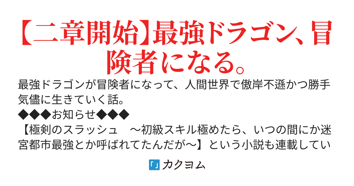 せっかく異世界に転生したので冒険者になってみる…ドラゴンだけど