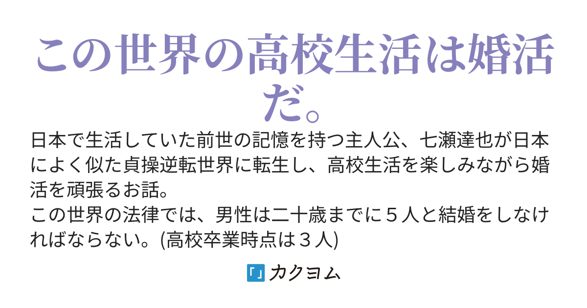 男女比1:15の貞操逆転世界で高校生活(婚活)