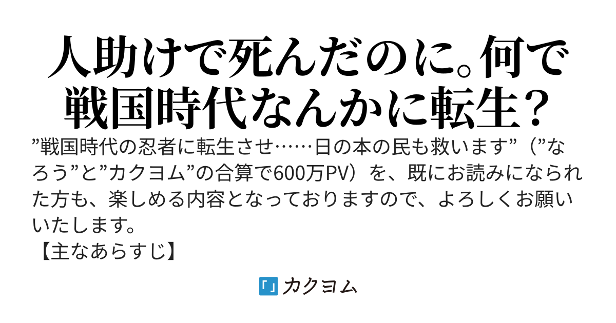 【改訂版】戦国時代の忍者に転生させられちゃいました