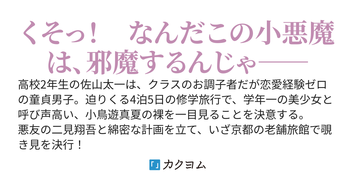 4泊5日の修学旅行で、俺は学年一と呼び声高い美少女の裸を拝むことを決意した