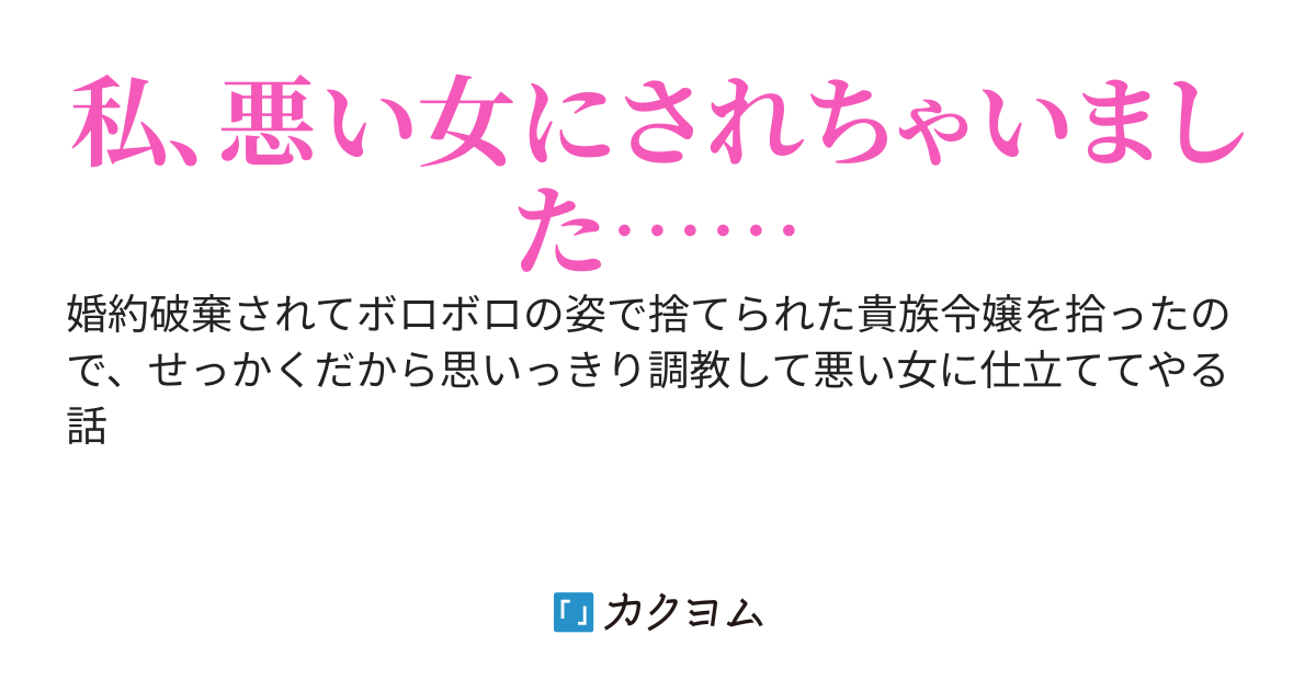 婚約破棄されてボロボロの姿で捨てられた貴族令嬢を拾ったので、せっかくだから調教して悪い女に仕立ててやるとするかな
