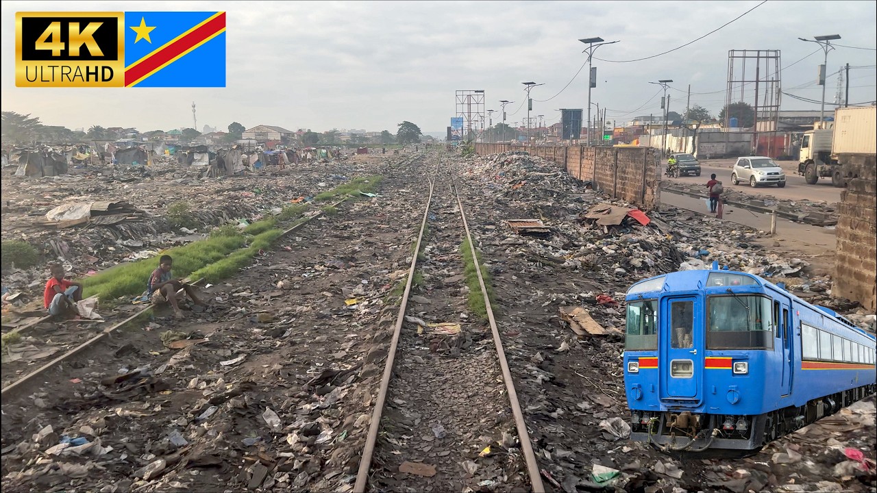【前面展望】コンゴ民主共和国 キハ183系（マテテ→キンシャサ中央駅）Cab Ride in DR Congo🇨🇩 Matete - Kinshasa Express Train Kiha 183