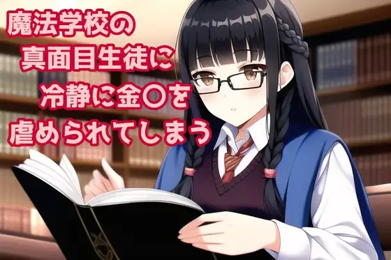 魔法学校の真面目生徒に冷静に金〇を虐められてしまう