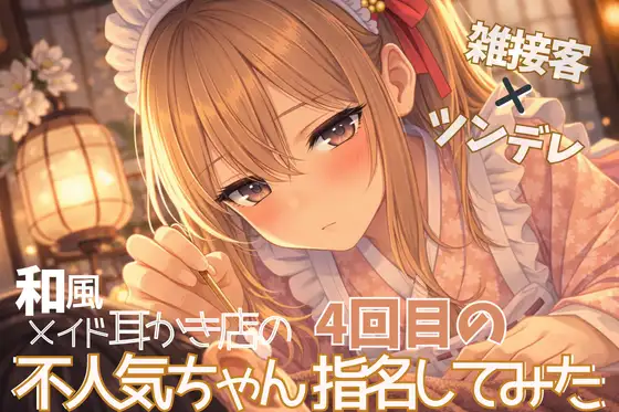 【雑接客×ツンデレ】和風メイド耳かき店の不人気ちゃん4回目の指名してみた【耳かきASMR】