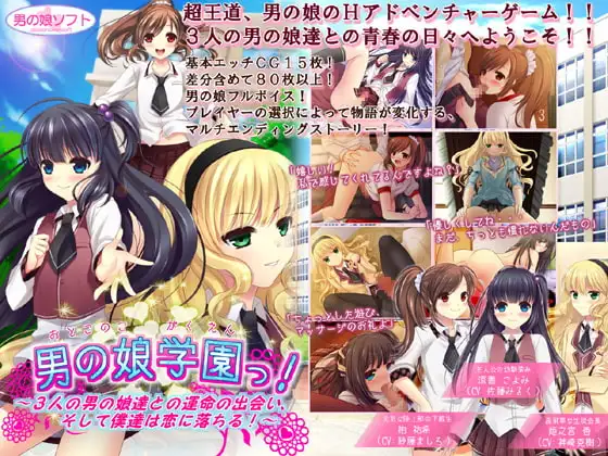 男の娘学園っ! ～3人の男の娘達との運命の出会い、そして僕達は恋に落ちる!～