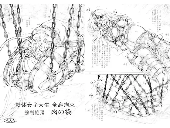 軟体女子大生 全身拘束 強○絶頂 肉の袋